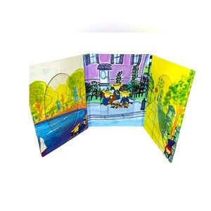 NEW Madeline Friends TriFold Photo 3 Picture Frame Bemelmans Old House in Paris